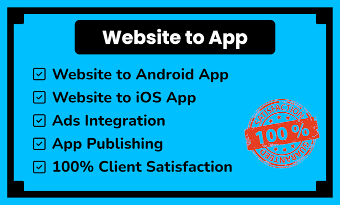 Gig Preview - Convert website to app, site to app, to website using webview to android ios app