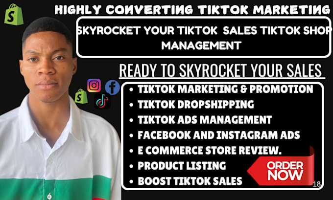 Gig Preview - Create manage tiktok shop, tiktok shop ads tiktok marketing on tiktok shop