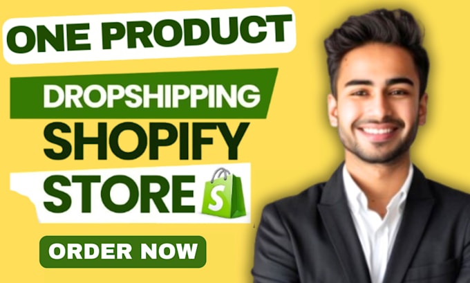 Gig Preview - Build premium one product shopify store and  single product dropshipping website