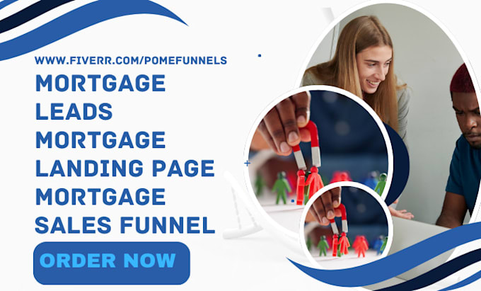 Gig Preview - Do mortgage leads mortgage landing page mortgage sales funnel mortgage website