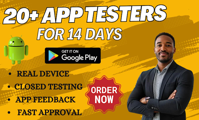 Gig Preview - Provide 12 testers, 20 app testers google play console closed testing app review