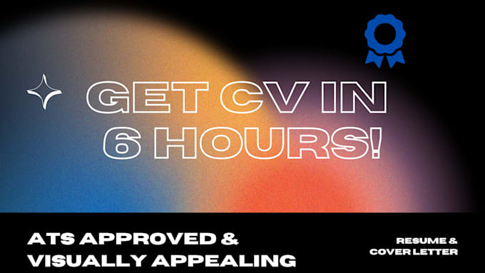 Gig Preview - Create an ats approved and visually appealing resume and CV