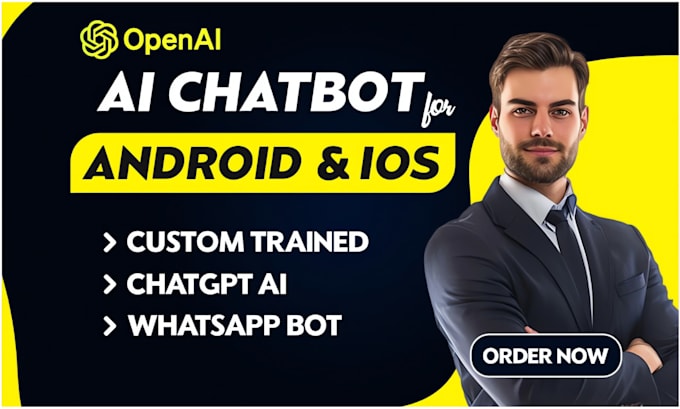 Gig Preview - Build chat gpt mobile app and custom trained ai chat bots