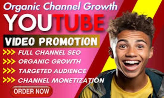 Gig Preview - Do organic youtube promotion SEO optimization channel growth