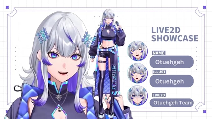 Gig Preview - Design vtuber model, vtuber character, pet rigging, 2d vtuber, live 2d, anime