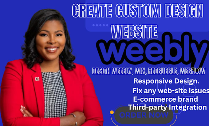 Gig Preview - Develop or redesign weebly website redbubble website spring webflow website