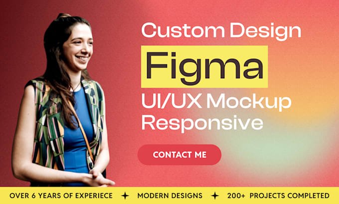 Gig Preview - Design your website on figma, build custom UX UI mockup