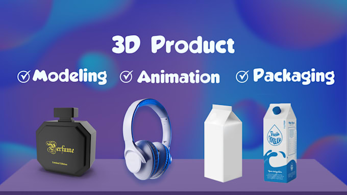 Gig Preview - Create amazon 3d product animation, product mockup and packaging