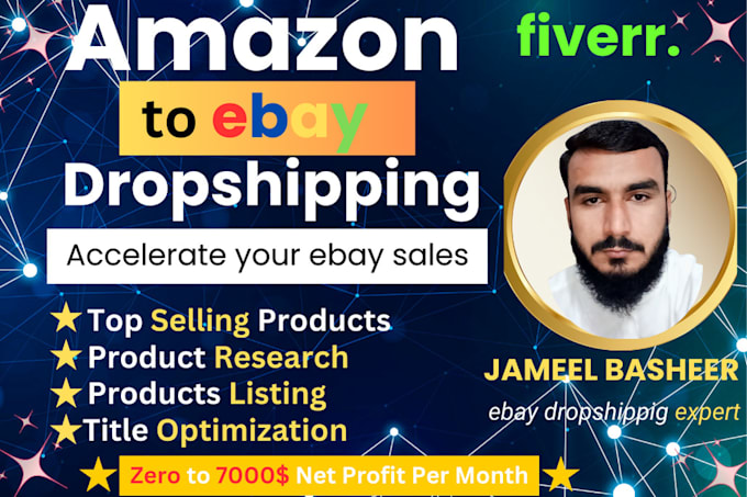 Gig Preview - Do expert amazon to ebay dropshipping services, driving profitable sales