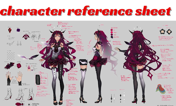 Gig Preview - Design or draw custom character reference sheet for your oc