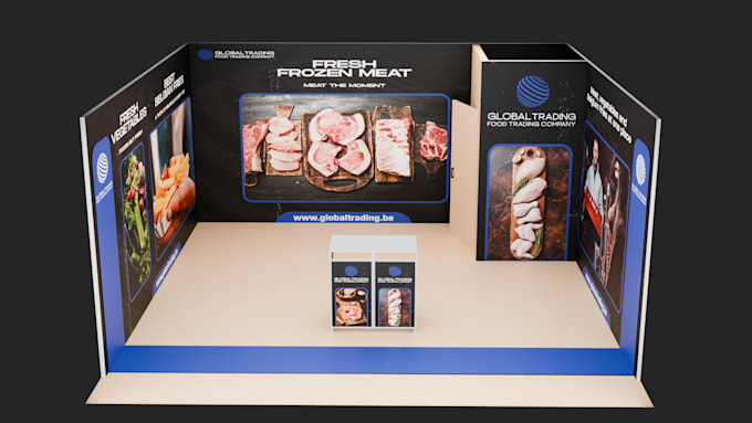 Gig Preview - Create 3d exhibition stand, trade show booth,stall,kiosk