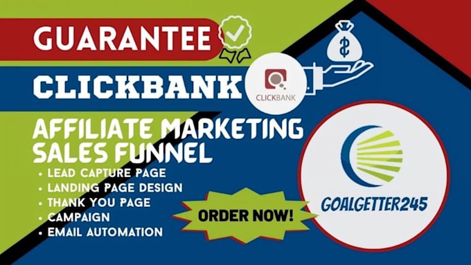 Gig Preview - Build clickbank affiliate marketing sales funnel or landing page