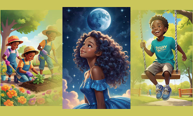 Bestseller - create american and african children book illustrator and illustration