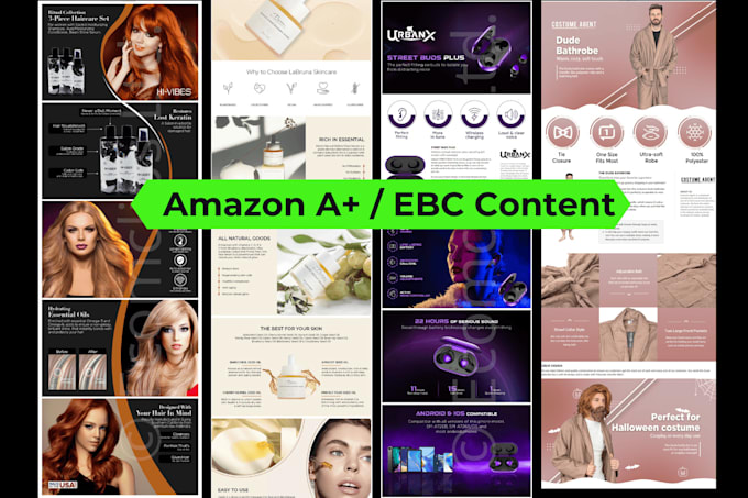 Gig Preview - Create amazon a plus page expert amazon ebc design boost conversions sales