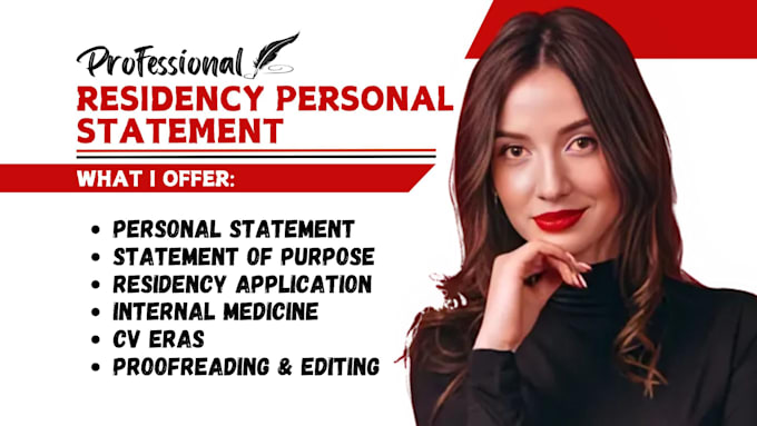 Gig Preview - Edit medical school personal statement of purpose  cv eras residency application