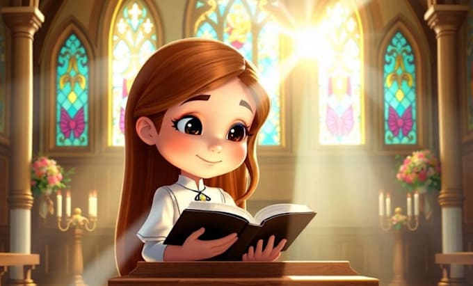 Gig Preview - Illustrate captivating scenes from the bible illustration 3d children book