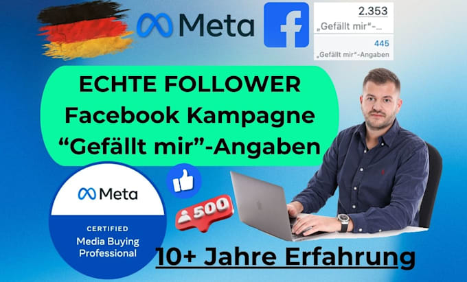 Gig Preview - Set up a facebook campaign to boost page likes deutsch