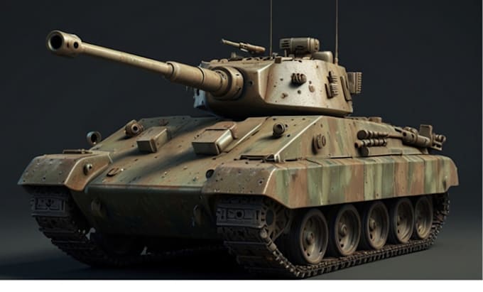 Gig Preview - 3d stylized premium tank, game asset modeling texturing