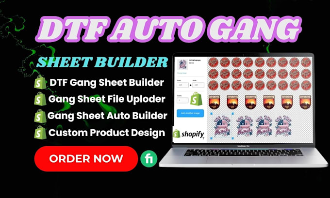 Gig Preview - Design dtf printing website with a gang sheet builder