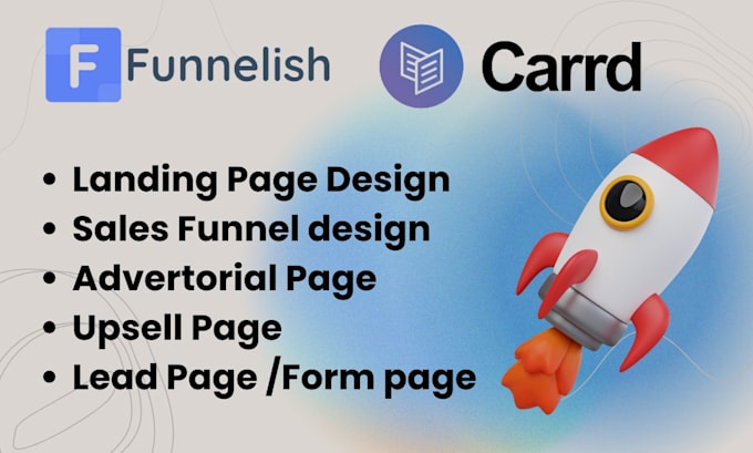 Gig Preview - Design carrd website carrd landing page design funnelish systeme io