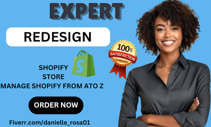 Gig Preview - Design redesign edit fix clone shopify store revamp shopify dropshipping website