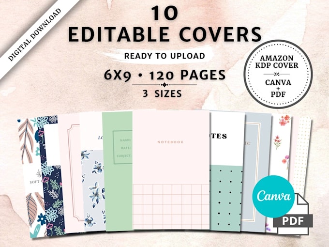 Gig Preview - Design custom kdp planners, journals, calenders, tracker, christian book covers