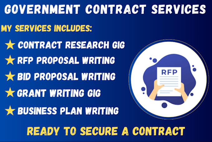 Gig Preview - Do USA government contracts expert bid proposal, business plans llc registration