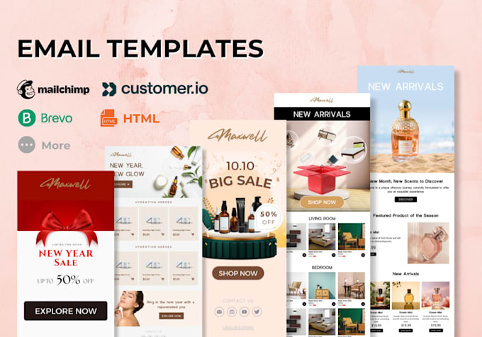 Bestseller - design HTML email newsletter templates available on most platforms