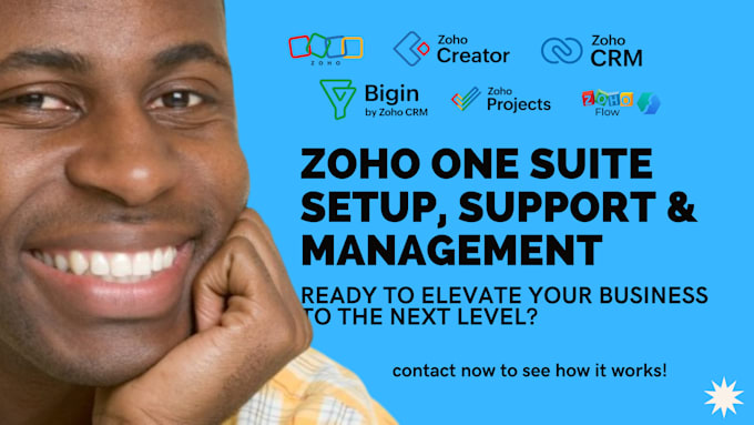 Gig Preview - Be your expert in zoho one campaign zoho crm project books creator survey site