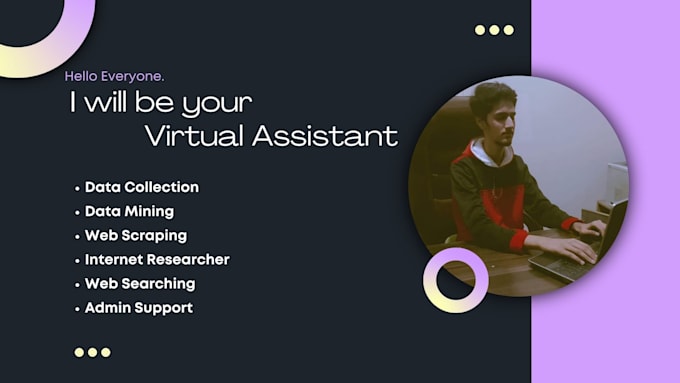 Gig Preview - Be your personal virtual assistant for data entry and administrative support