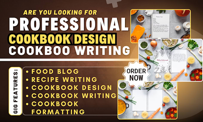 Gig Preview - Write cookbook recipe cookbook design food recipe ebook cookbook formatting