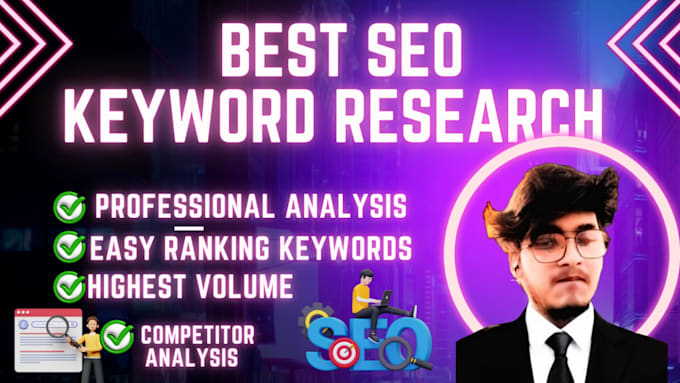 Gig Preview - Provide expert SEO keyword research and competitor analysis to boost your growth