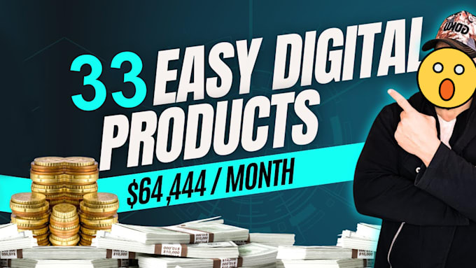 Gig Preview - Create 30 digital products with ai for guaranteed passive income