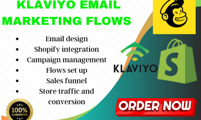 Gig Preview - Set up personalized klaviyo email flows and SMS champaign for your business