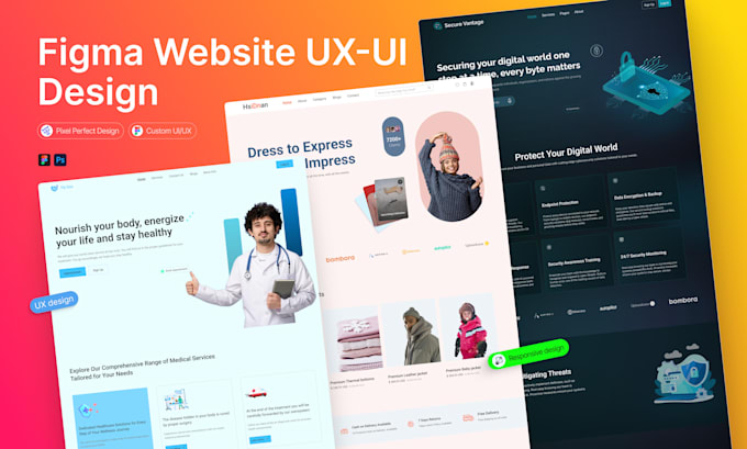 Gig Preview - Do figma website design, landing page UI UX, homepage design, website mockup