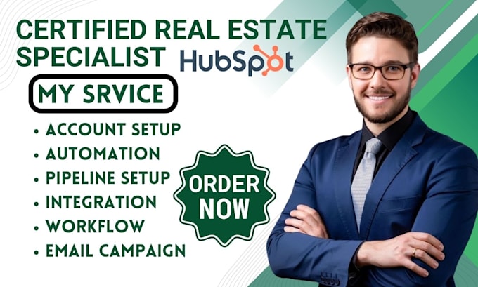 Gig Preview - Setup hubspot crm workflow real estate contact list importation email automation