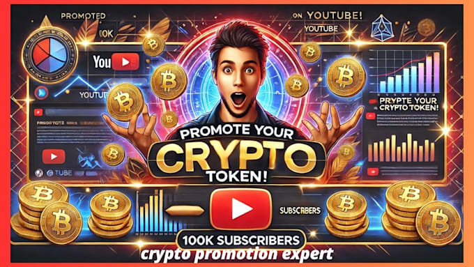 Gig Preview - Crypto token promotion, crypto exchange or coin promotion on youtube channel