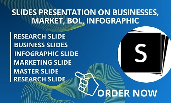 Gig Preview - Design research, business, marketing slides, master slides corporate pitches