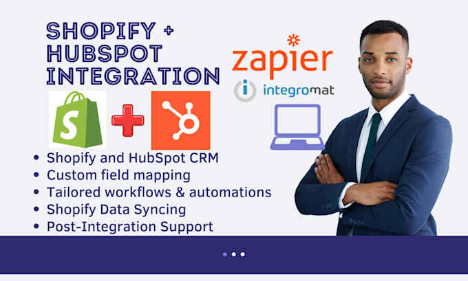 Gig Preview - Integrate shopify to hubspot drip using zapier for ecommerce email automation