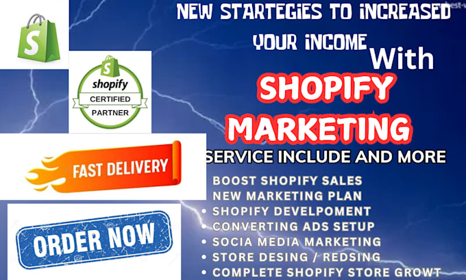 Gig Preview - Boost shopify sales, complete shopify dropshipping marketing, shopify promotion