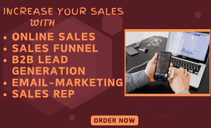 Bestseller - do online sales, sales funnel,b2b lead generation, email marketing, sales rep