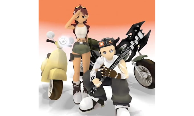 Bestseller - model rig animate retro 3d low poly 3d character in n64 ps1 psx y2k style