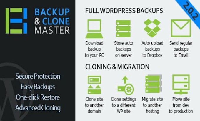 Gig Preview - Move migrate transfer clone or backup your wordpress site