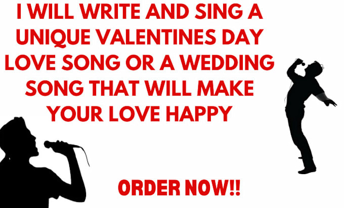 Gig Preview - Write and sing a unique valentines day love song or a wedding song