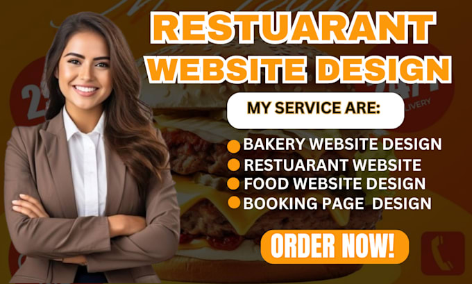 Gig Preview - Design wix bakery website, restaurant, and food website with booking page