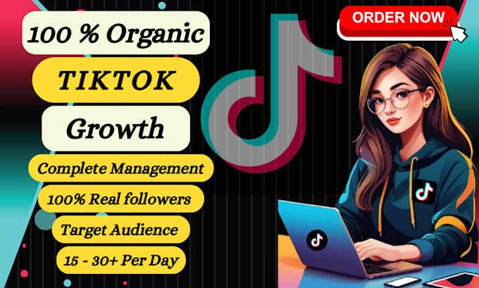 Gig Preview - Do tiktok marketing for organic growth and tiktok promotion to promote tiktok