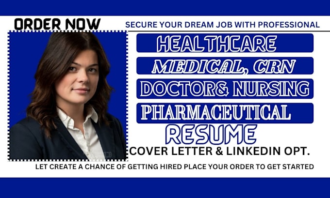 Gig Preview - Write healthcare, medical, nursing, doctor, pharmacy, medical lab, rn resume, CV