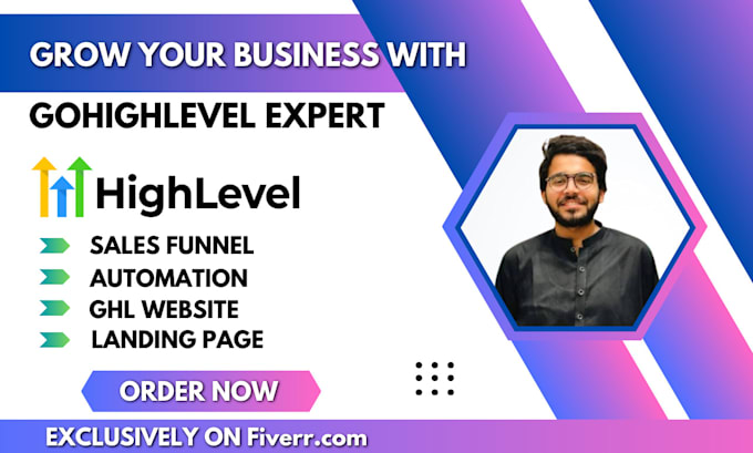 Gig Preview - Be your gohighlevel website gohighlevel sales funnel landing page ghl expert