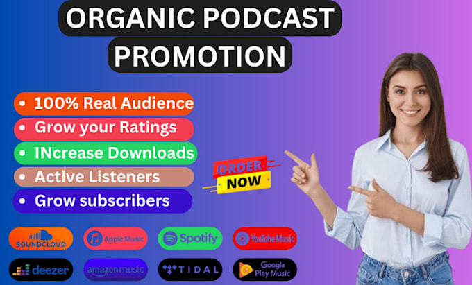 Gig Preview - Promote your podcast to increase and boost downloads