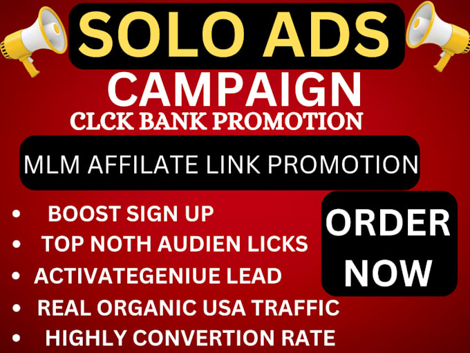 Gig Preview - Do USA solo ads affiliate sign up link promotion to boost amazon shopify sales